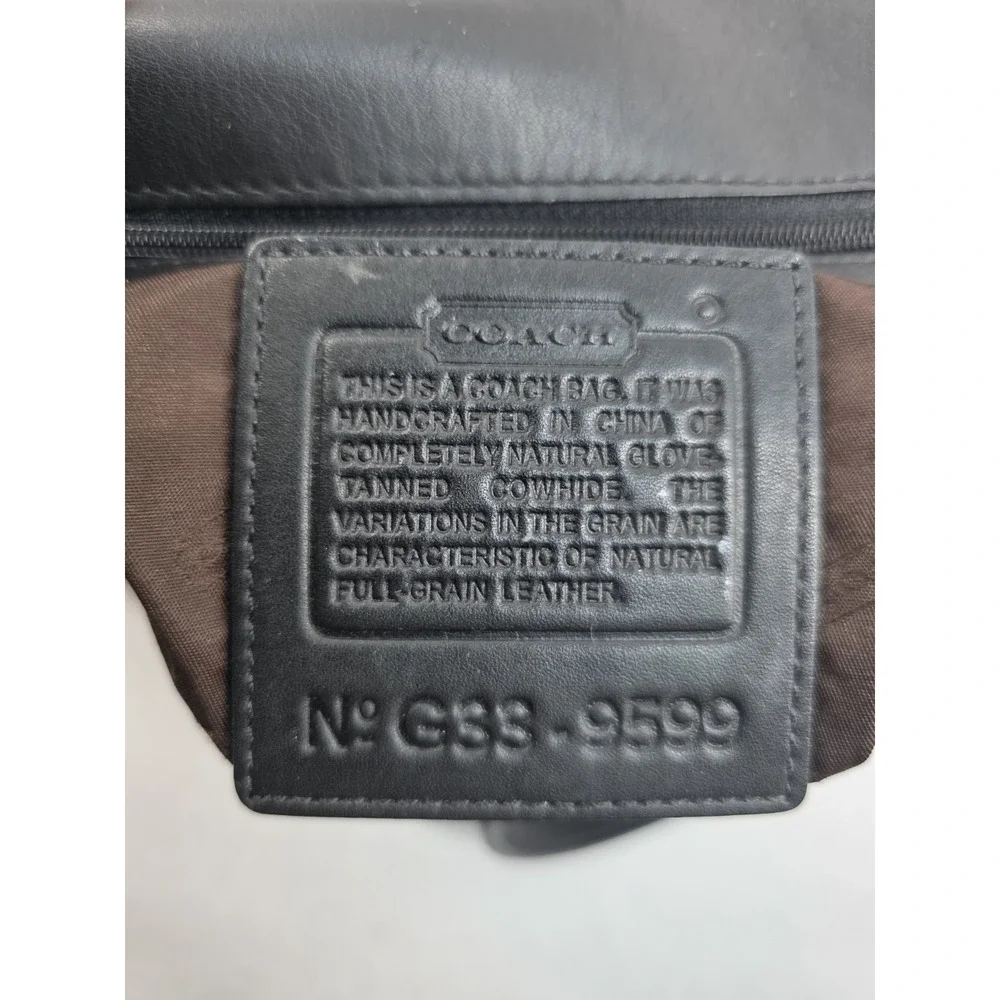 Vintage‎ Coach Legacy West Demi Flap Shoulder Bag In Black Leather G33-9599